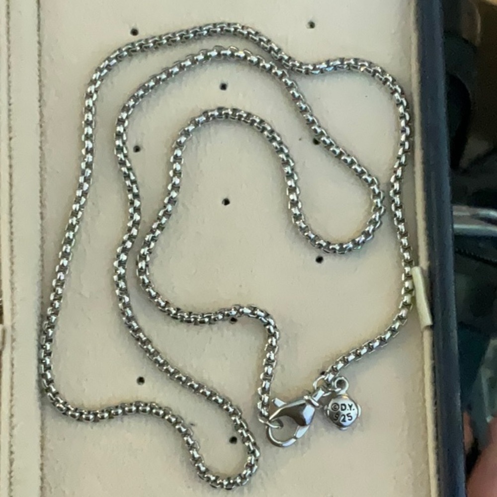 925 Silver David Yurman Classic Box Chain Necklace 20in